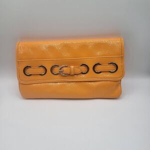 New Nine West Orange Ladies Clutch Shoulder Bag